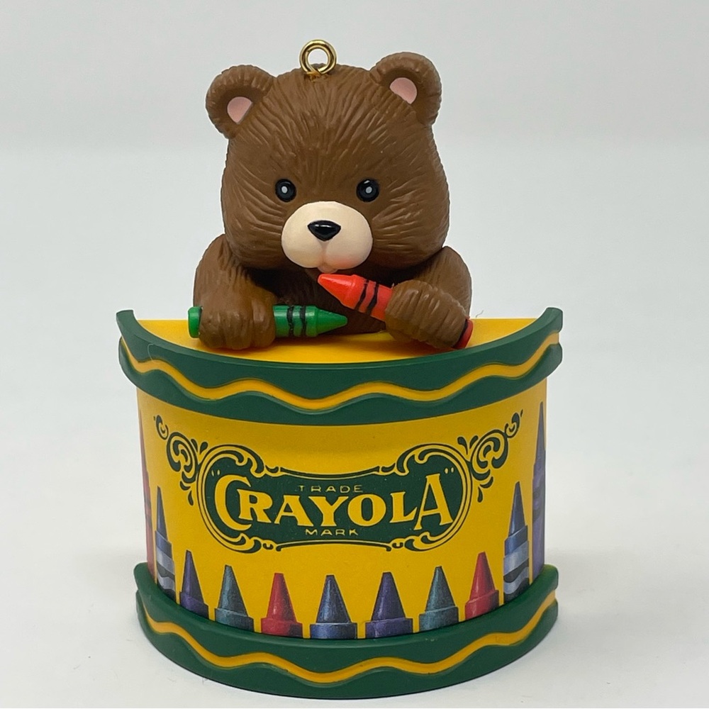 1992 Binney & Smith Inc CRAYOLA CRAYON BEAR Christmas Birthday Gift Ornament